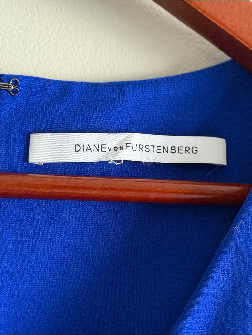 Diane von Furstenberg Cobalt Blue Fit & Flare Cocktail Wedding Guest Dress Small - Picture 3 of 11
